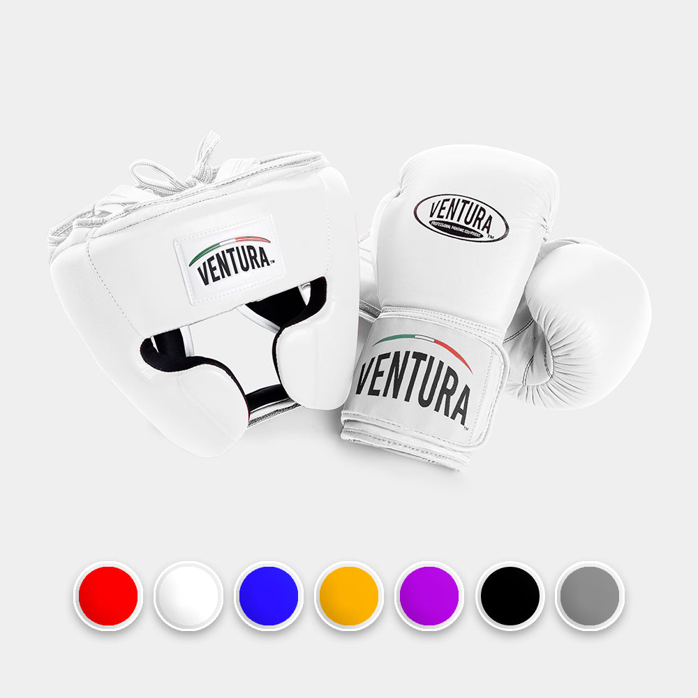 Guantoni e casco in vera pelle