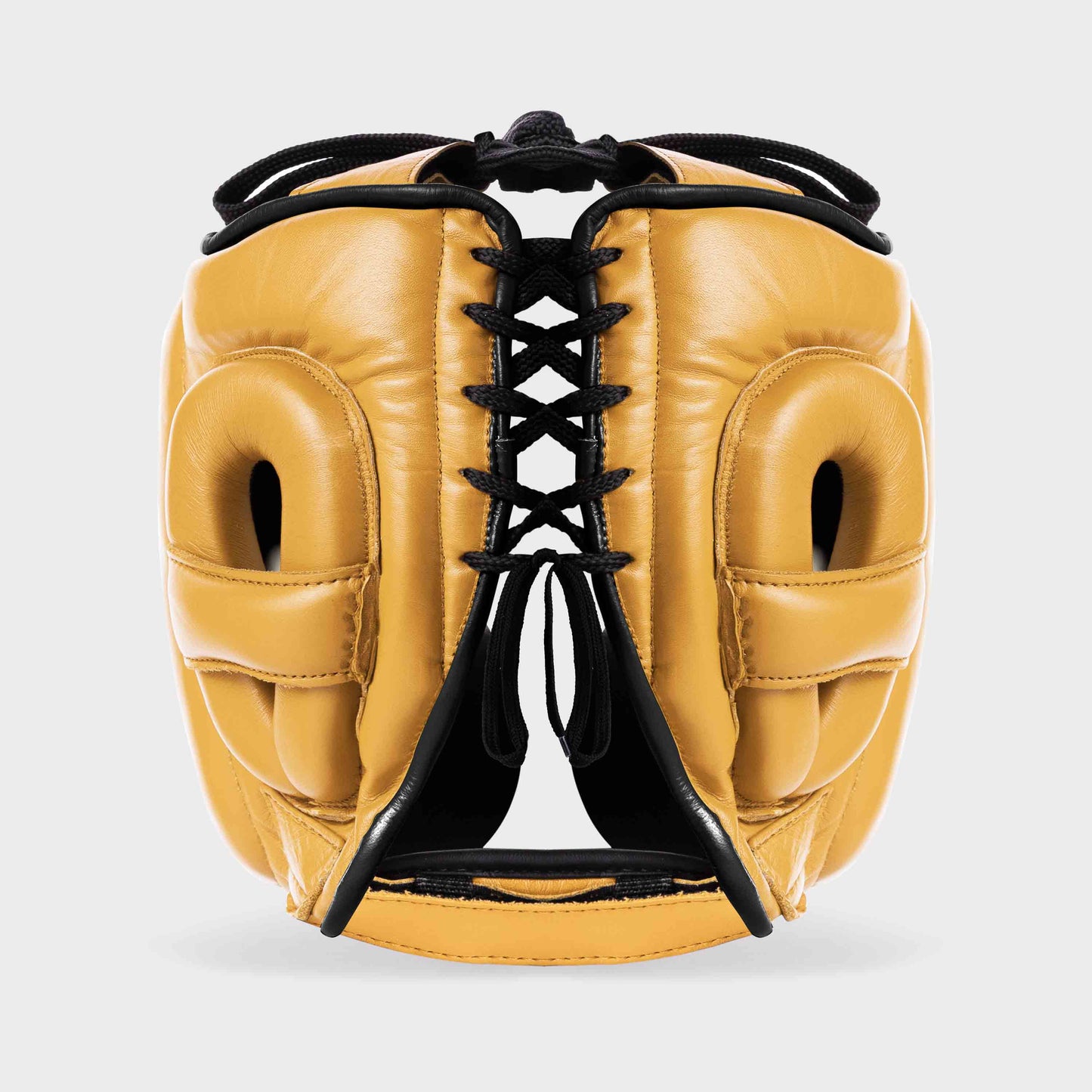 GUANTES Y CASCO DE BOXEO DE CUERO GENUINO - DORADO