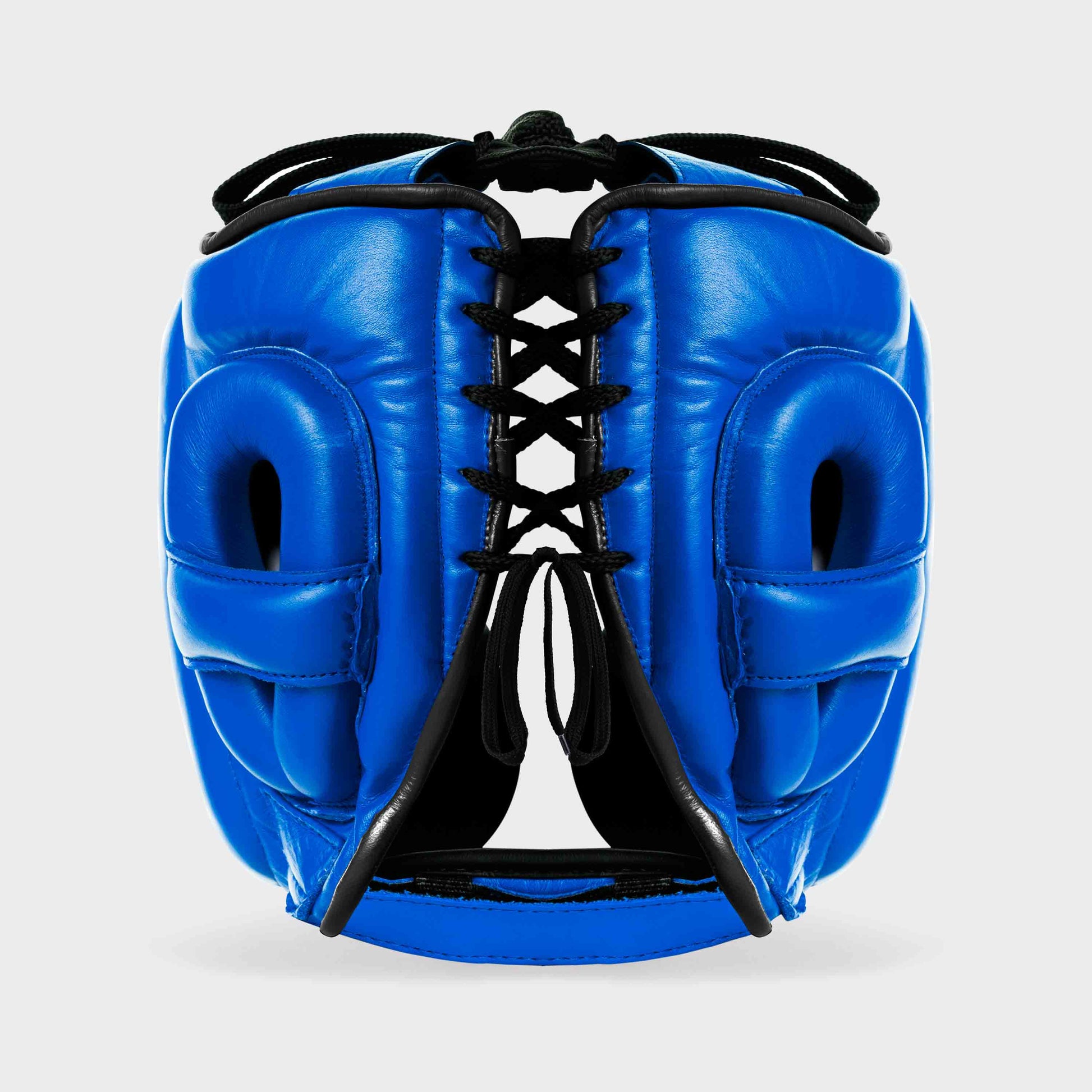 GENUINE LEATHER BOXING HEADGEAR - BLUE