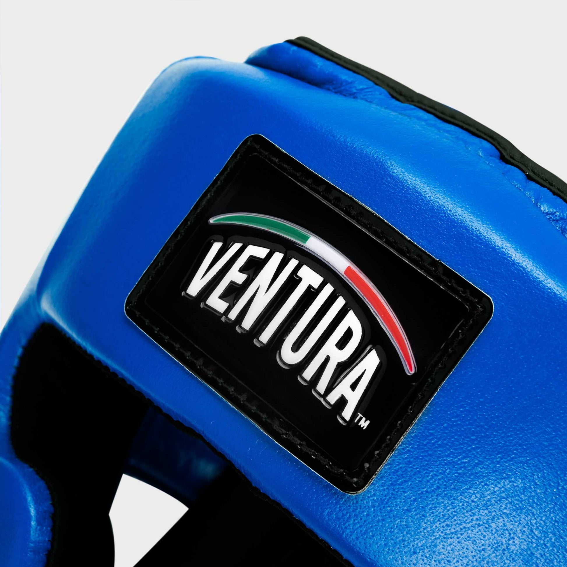 GENUINE LEATHER BOXING HEADGEAR - BLUE