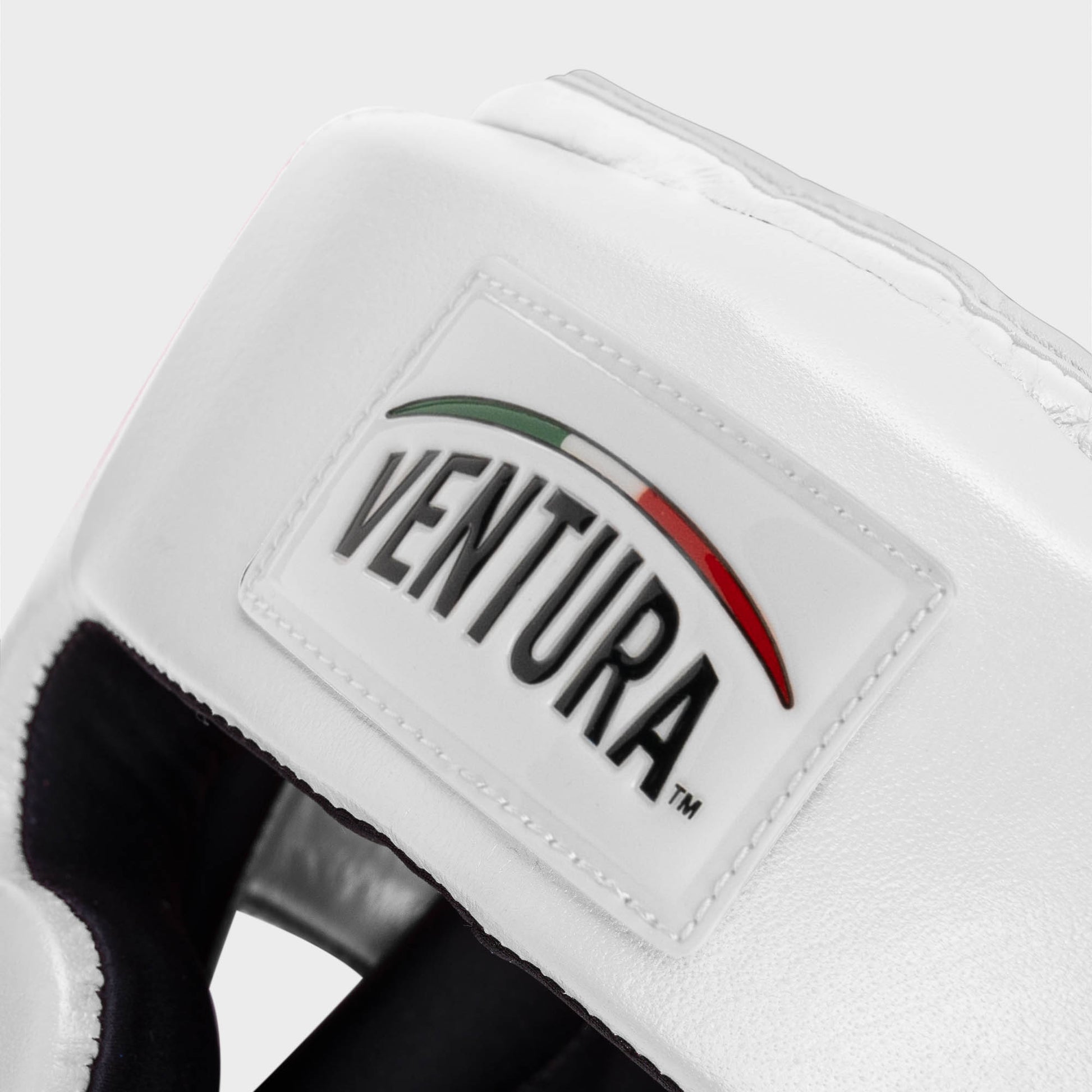 GENUINE LEATHER BOXING GLOVES AND HEADGEAR - WHITE