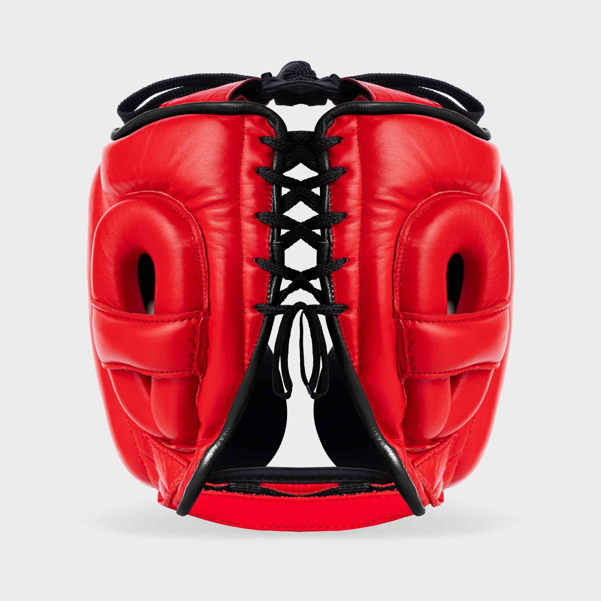 GENUINE LEATHER BOXING HEADGEAR - RED
