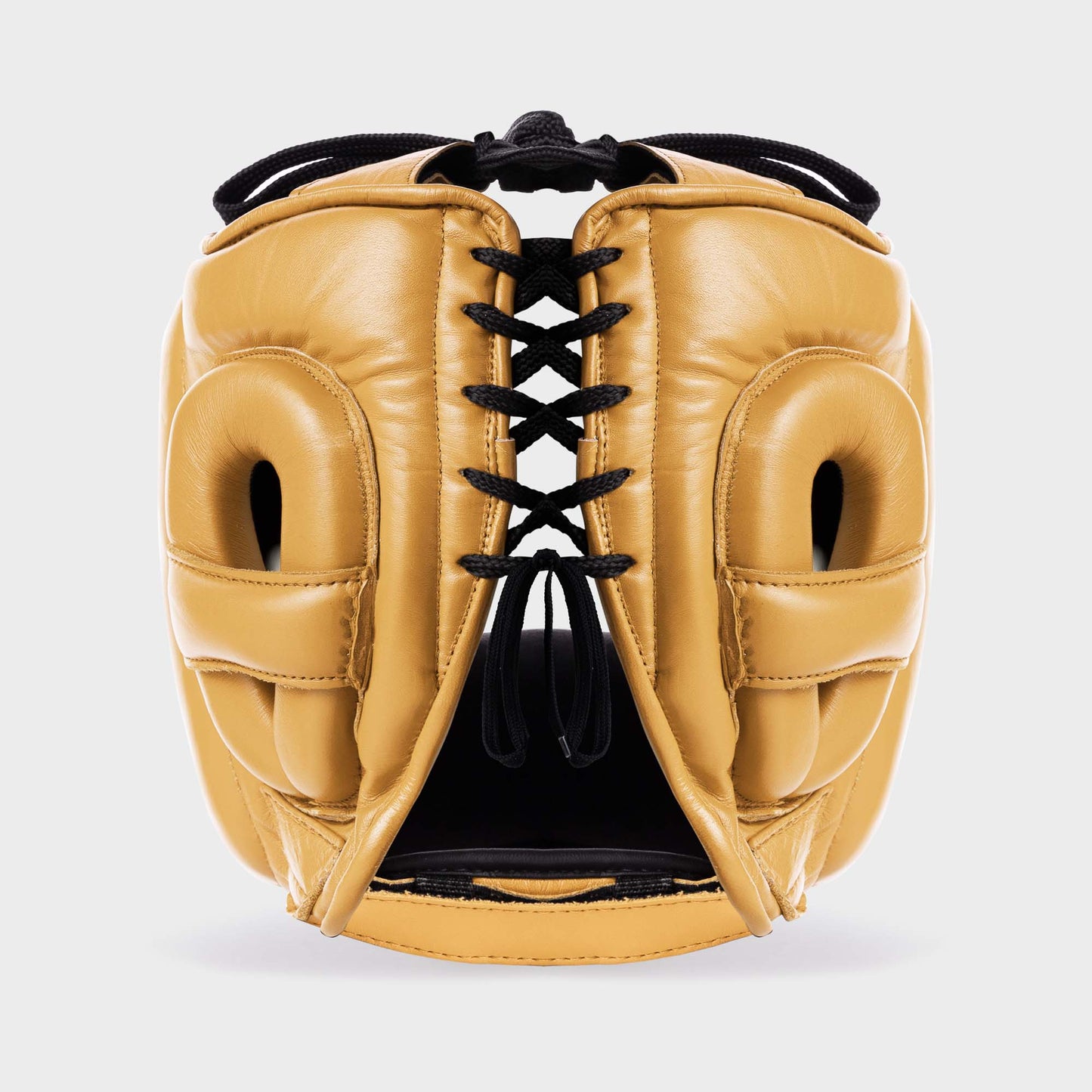 CASCHETTO BOXE FACEBAR CON BARRA DI PROTEZIONE IN VERA PELLE - ORO