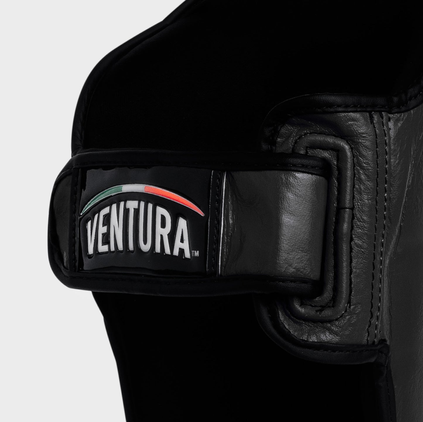 GENUINE LEATHER BOXING GLOVES AND SHIN GUARDS - BLACK