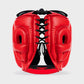 GENUINE LEATHER BOXING HEADGEAR - RED