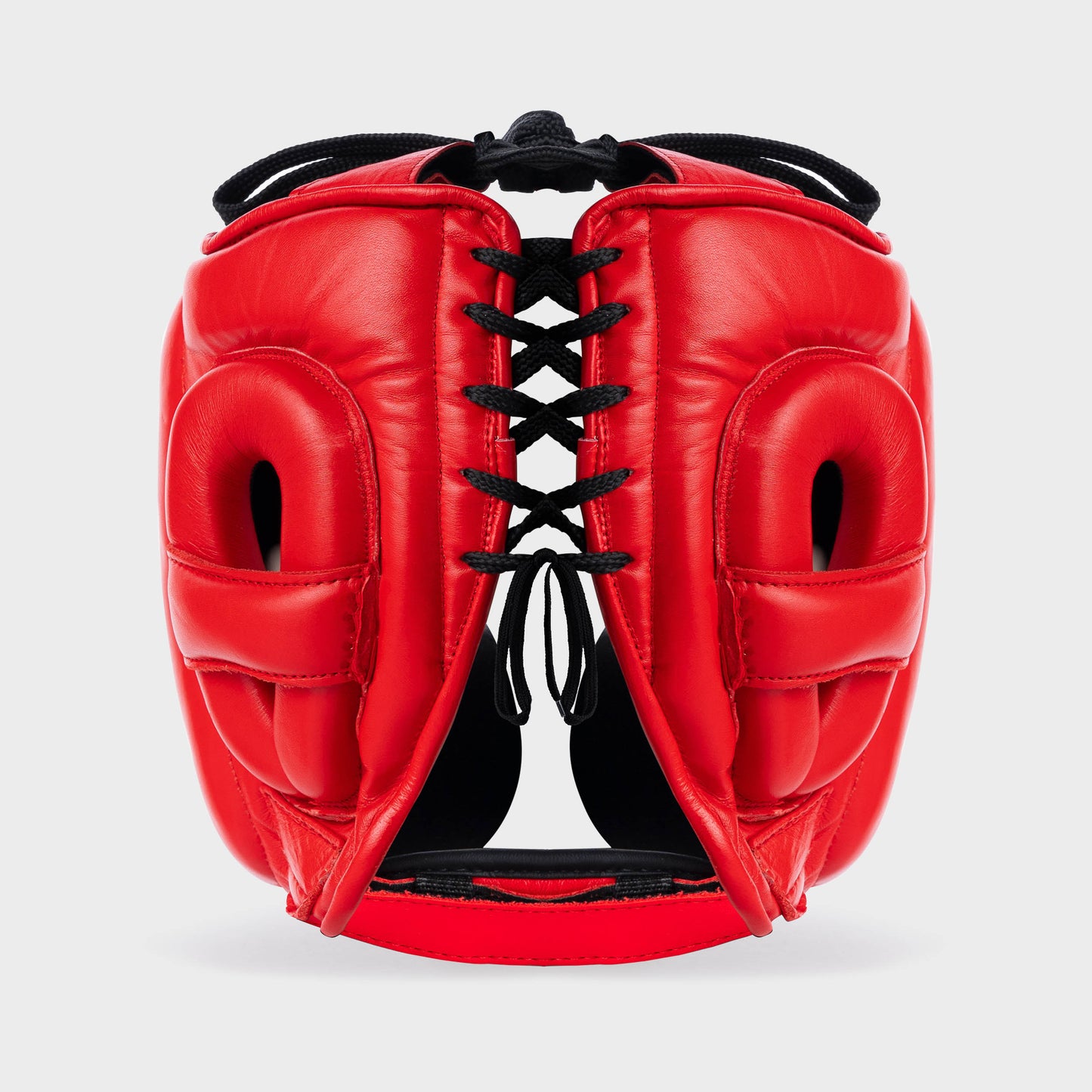 CASQUE DE BOXE EN CUIR VÉRITABLE - ROUGE