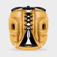 GENUINE LEATHER BOXING HELMET - GOLD