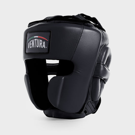 CASCHETTO BOXE IN VERA PELLE - NERO