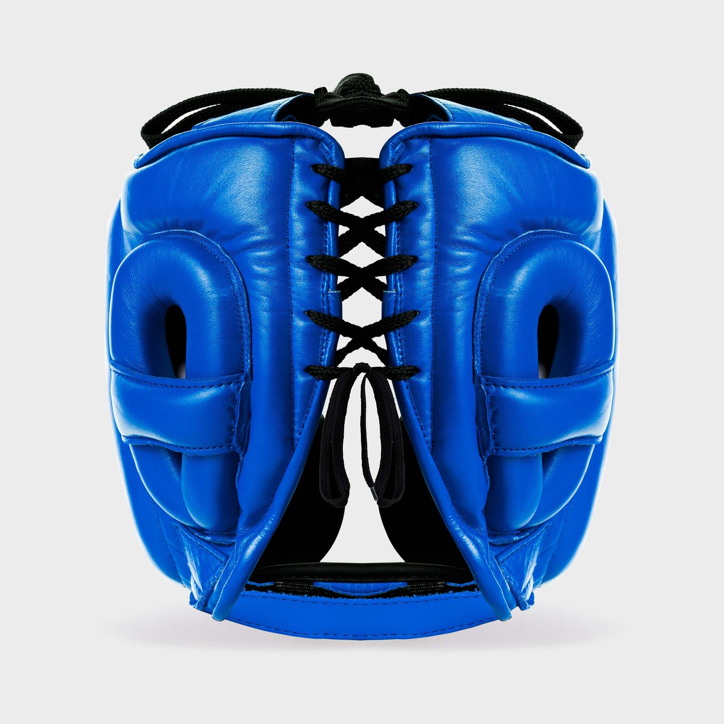 CASCO DE BOXEO DE CUERO GENUINO -  AZUL