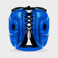 GENUINE LEATHER BOXING GLOVES AND HEADGEAR - BLUE