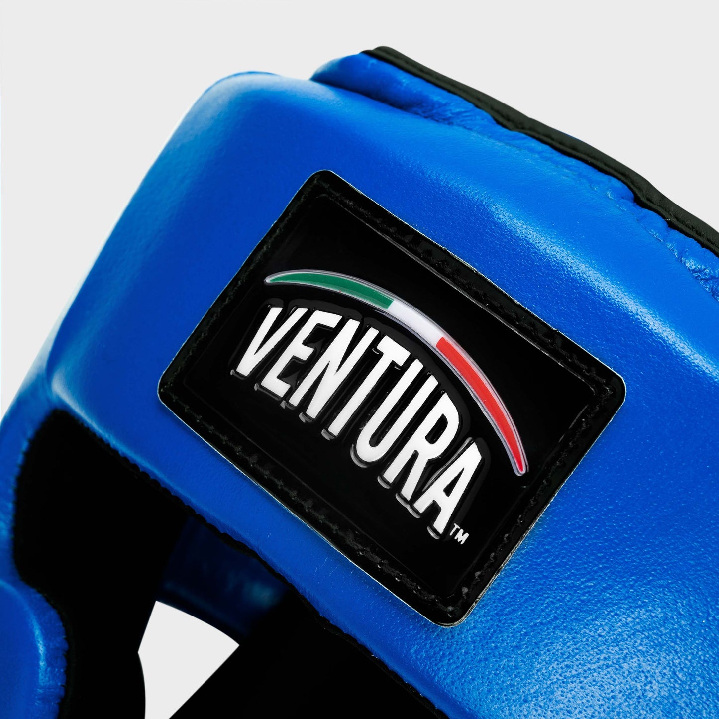 GENUINE LEATHER BOXING HELMET - BLUE