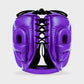 GENUINE LEATHER BOXING HEADGEAR - PURPLE