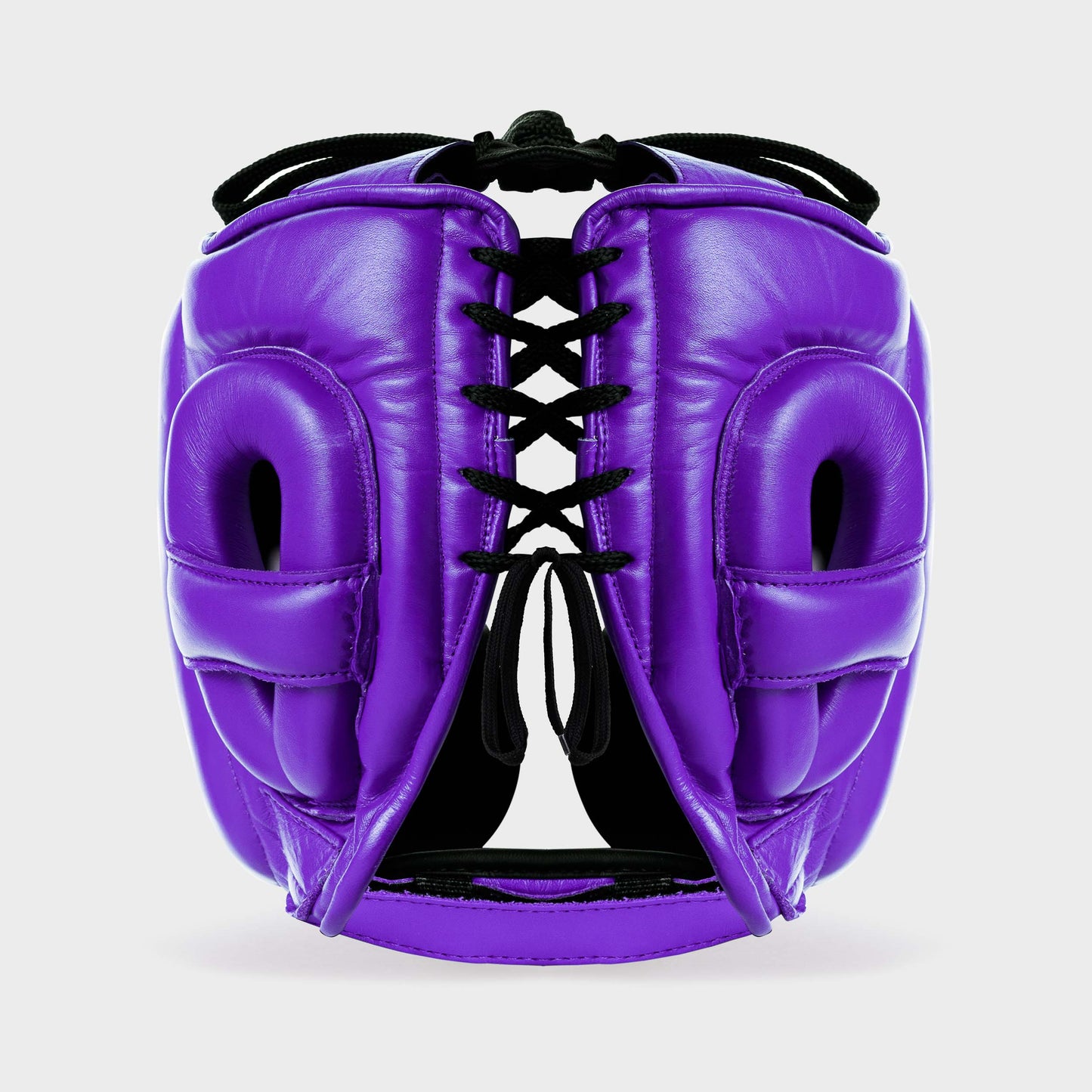 GENUINE LEATHER BOXING HEADGEAR - PURPLE