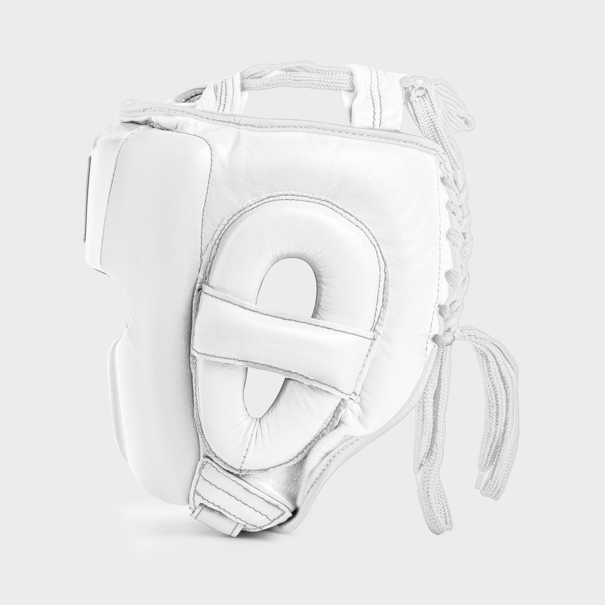 GENUINE LEATHER BOXING HEADGEAR - WHITE