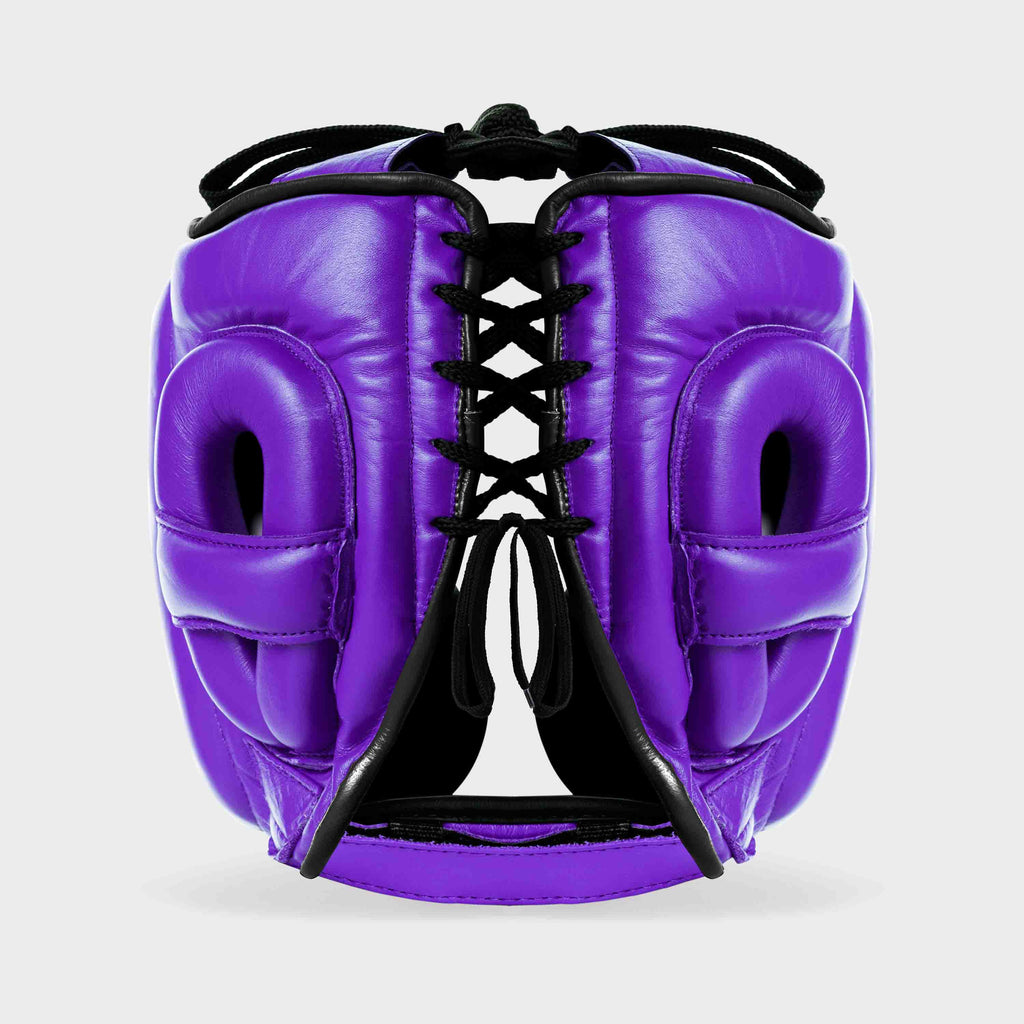 CASQUE DE BOXE EN CUIR VÉRITABLE - VIOLET
