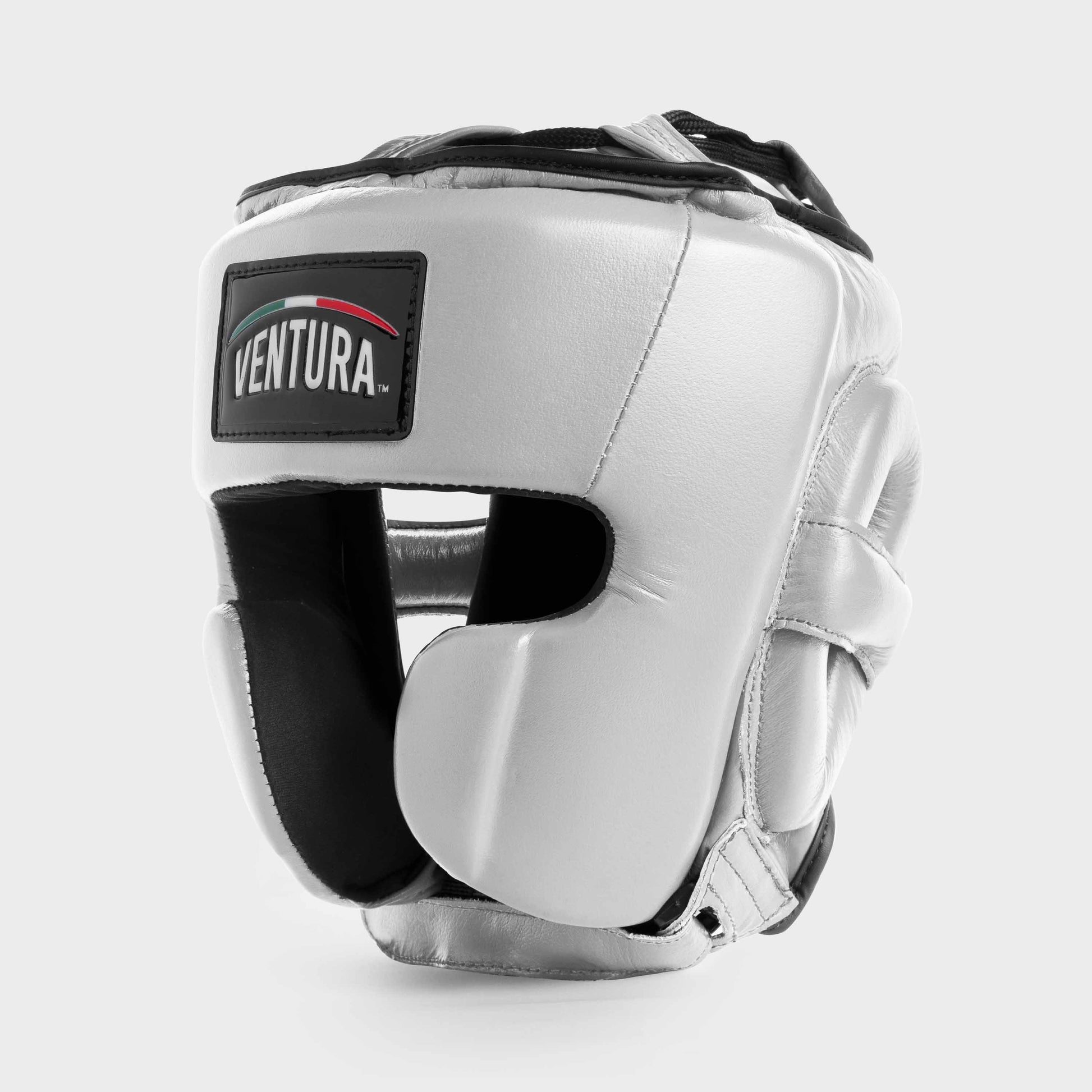 CASQUE DE BOXE EN CUIR VÉRITABLE - GRIS