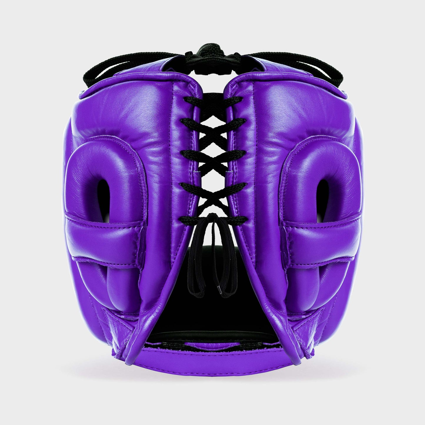 CASCHETTO BOXE FACEBAR CON BARRA PROTEZIONE IN VERA PELLE - VIOLA