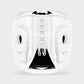 GUANTES Y CASCO DE BOXEO CON BARRA FACIAL DE CUERO GENUINO - BLANCO