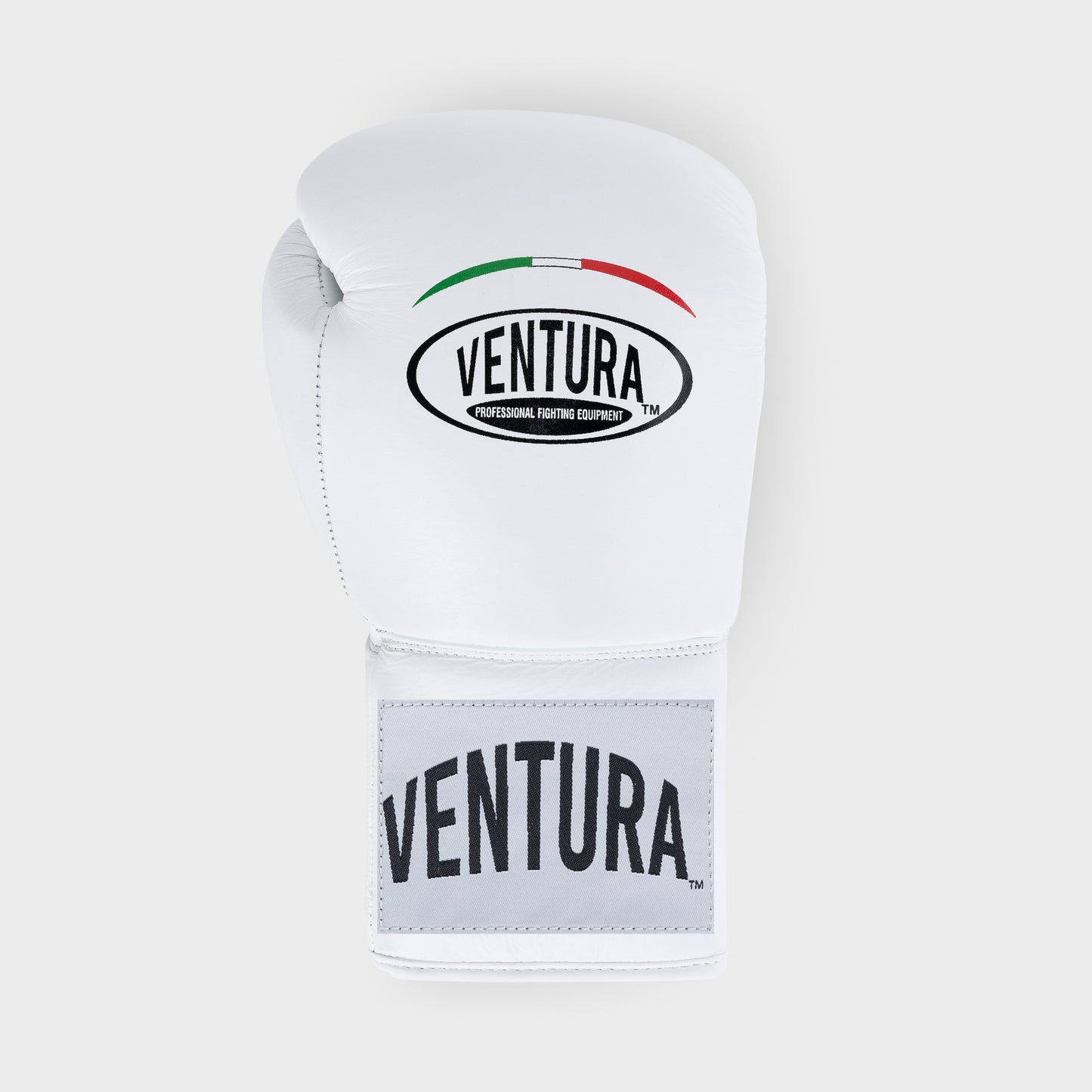 GUANTED DE BOXEO CON CORDONES DE CUERO GENUINO - BLANCO