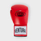 GUANTED DE BOXEO CON CORDONES DE CUERO GENUINO - ROJO