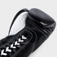 GANTS DE BOXE À LACETS EN CUIR VÉRITABLE - NOIR