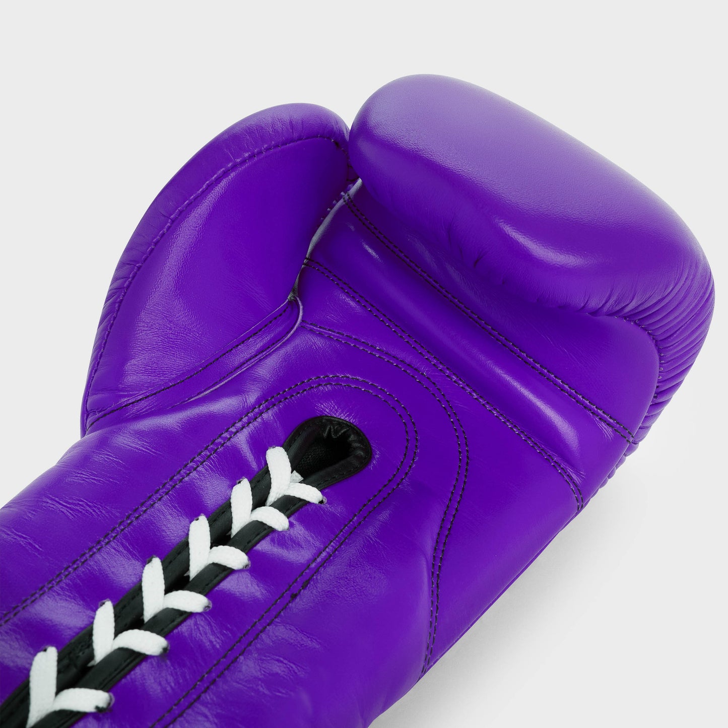 REAL LEATHER LACE UP BOXING GLOVES - PURPLE