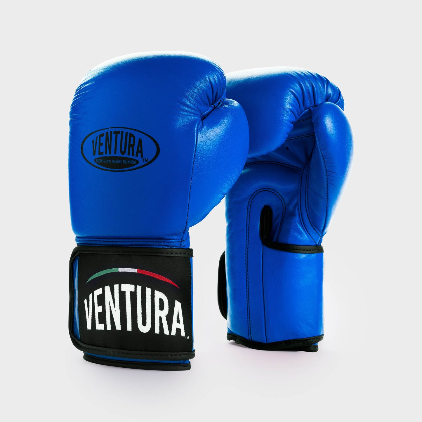 GENUINE LEATHER BOXING GLOVES - BLUE