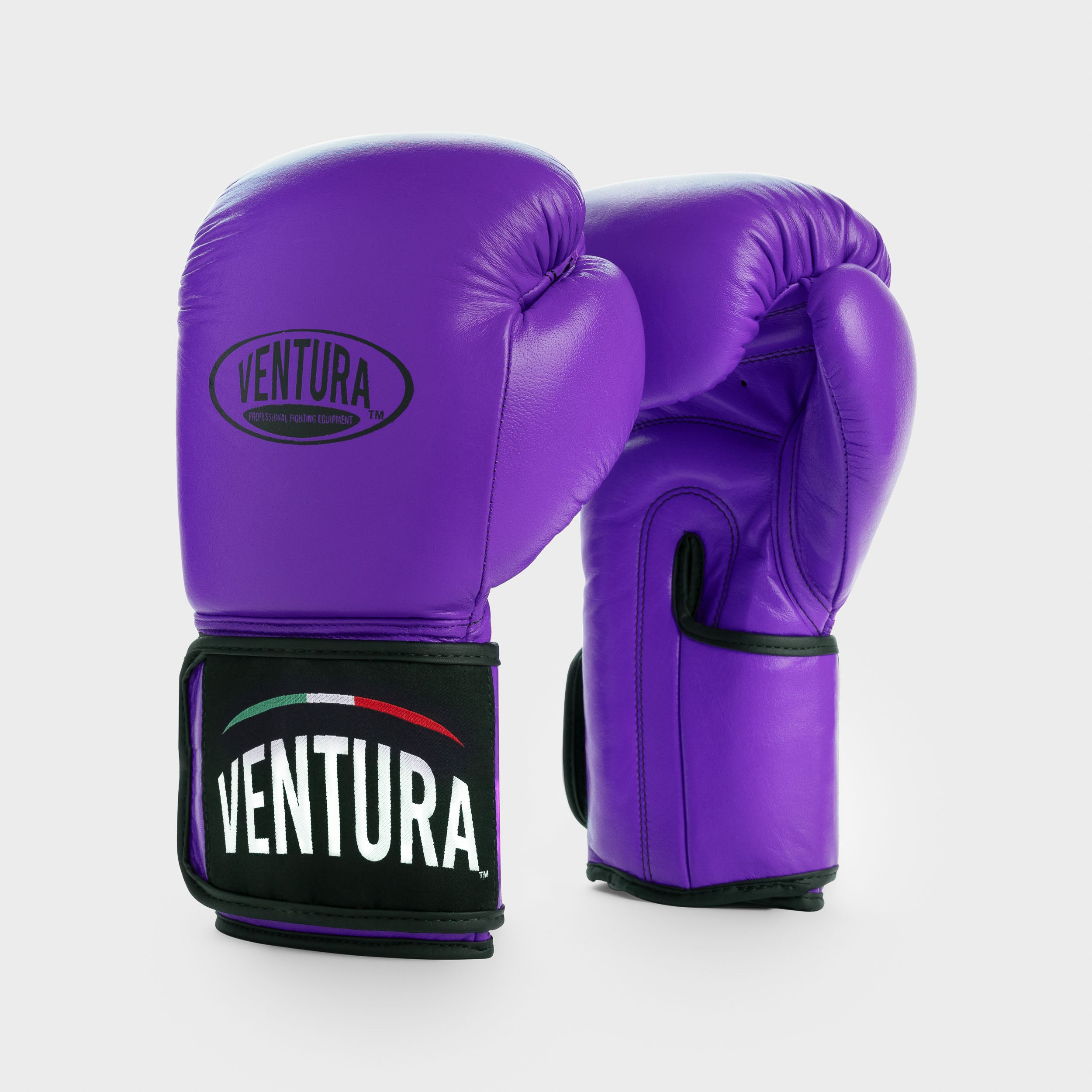 GENUINE LEATHER BOXING GLOVES PURPLE Ventura Sporting