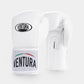 GUANTONI E CASCHETTO FACEBAR BOXE IN VERA PELLE CON CONCHIGLIA PROTETTIVA - BIANCO