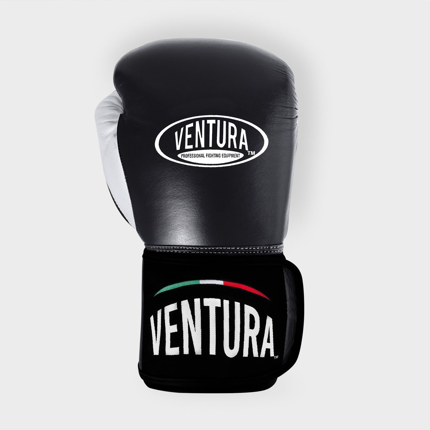 GENUINE LEATHER BOXING GLOVES - BLACK