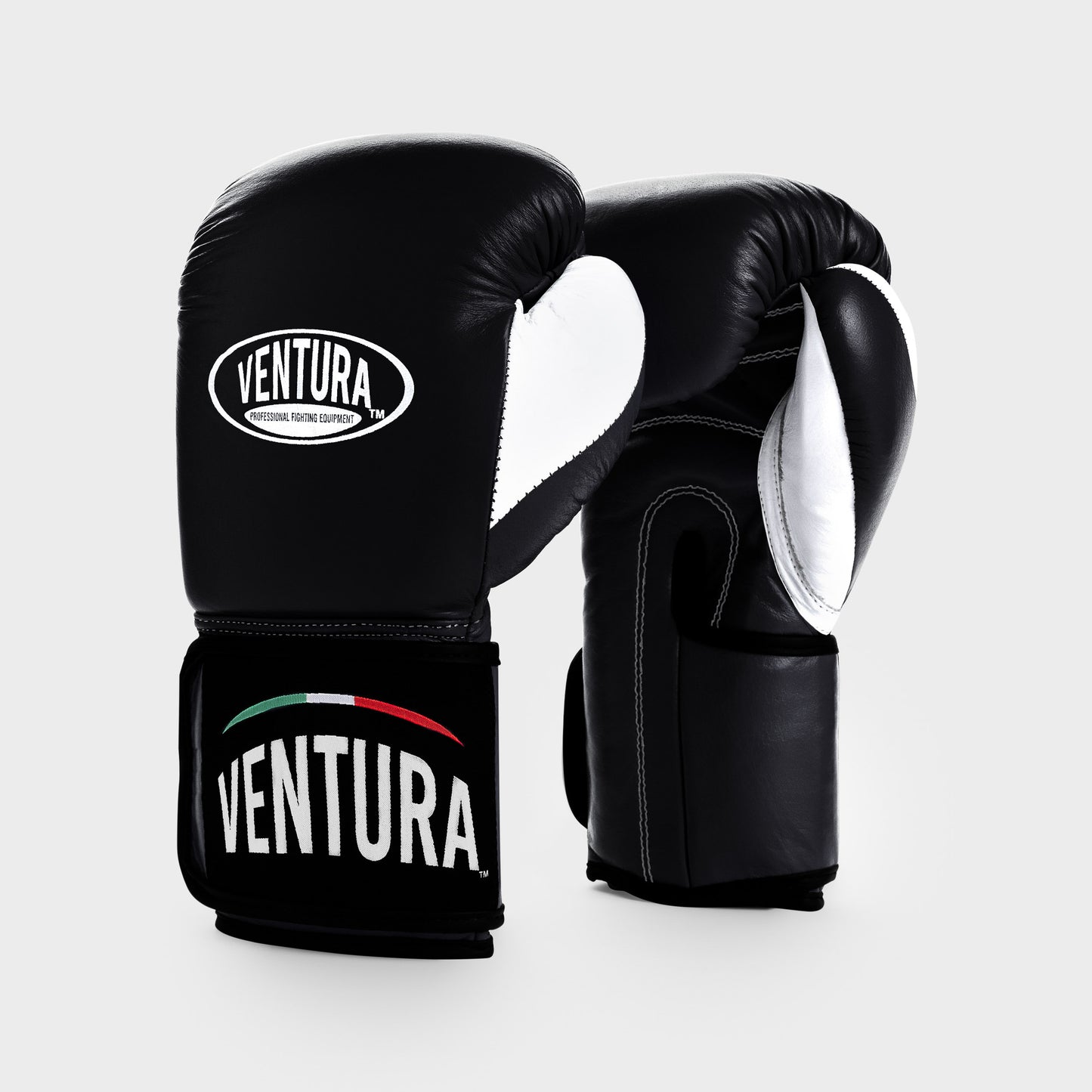 GANTS DE BOXE EN CUIR VÉRITABLE - NOIR