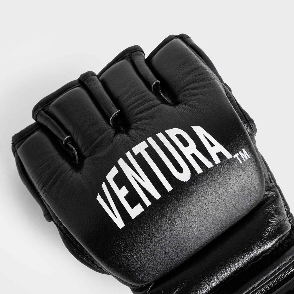 GUANTI MMA 4 OZ IN VERA PELLE - NERO