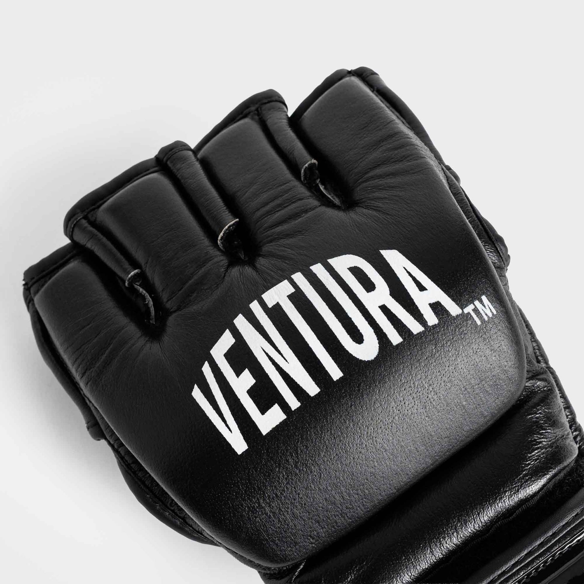 GUANTI MMA 4 OZ IN VERA PELLE - NERO
