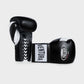 GUANTES DE BOXEO CON CORDONES DE CUERO GENUINO - NEGRO