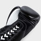 GUANTES DE BOXEO CON CORDONES DE CUERO GENUINO - NEGRO