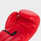 BOXHANDSCHUHE UND KOPFSCHUTZ AUS ECHTEM LEDER - ROT