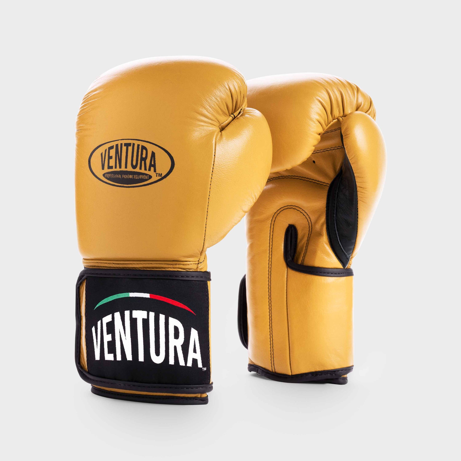 GUANTONI BOXE IN VERA PELLE - ORO
