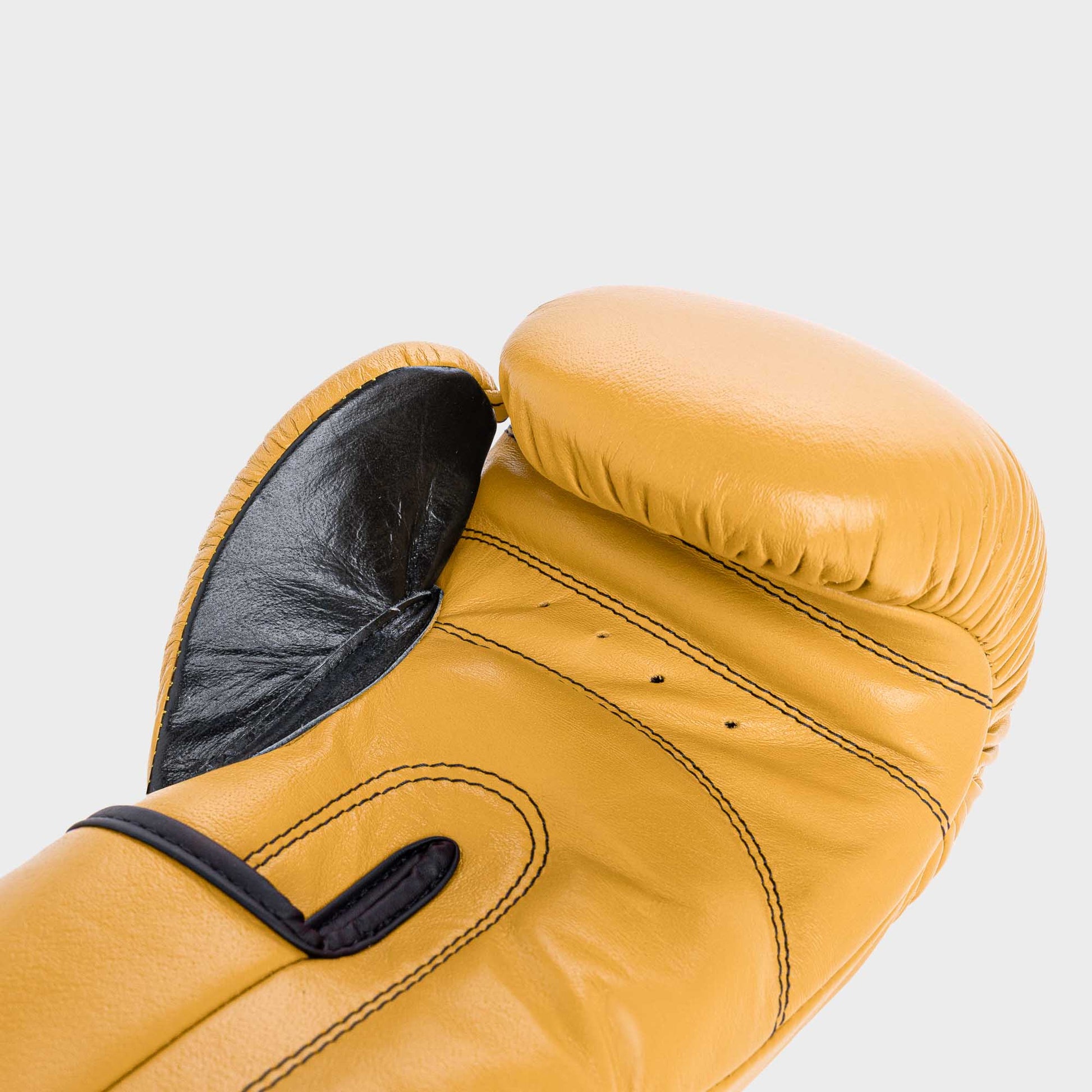 GUANTONI BOXE IN VERA PELLE - ORO