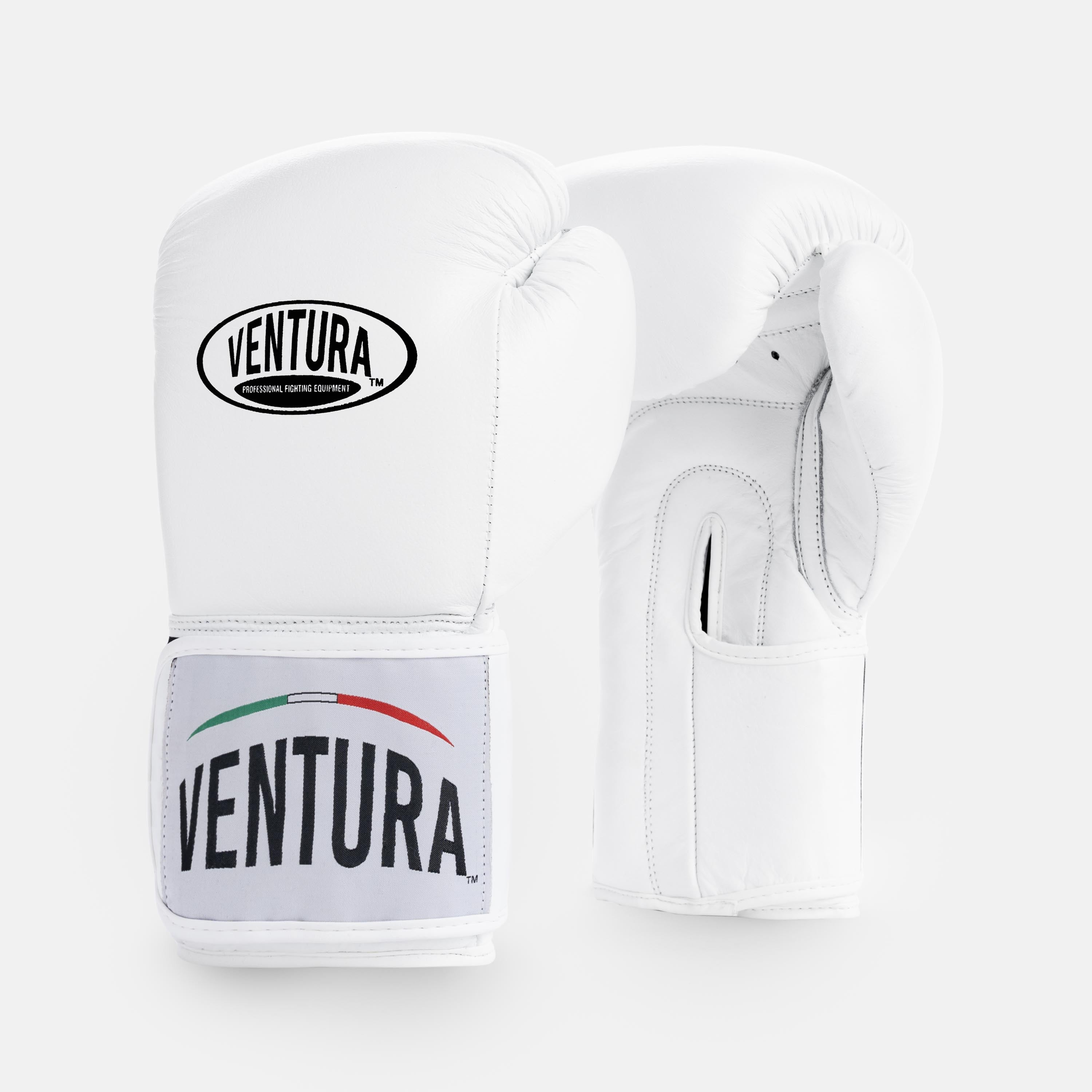 GANTS DE BOXE EN CUIR VÉRITABLE - BLANC