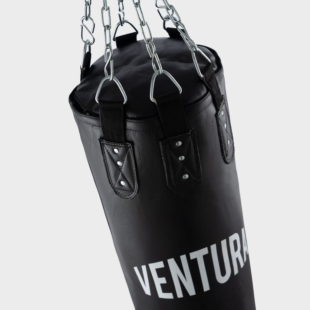 GENUINE LEATHER PUNCHING BAG BANANA BLACK - 180 cm, 45 kg 