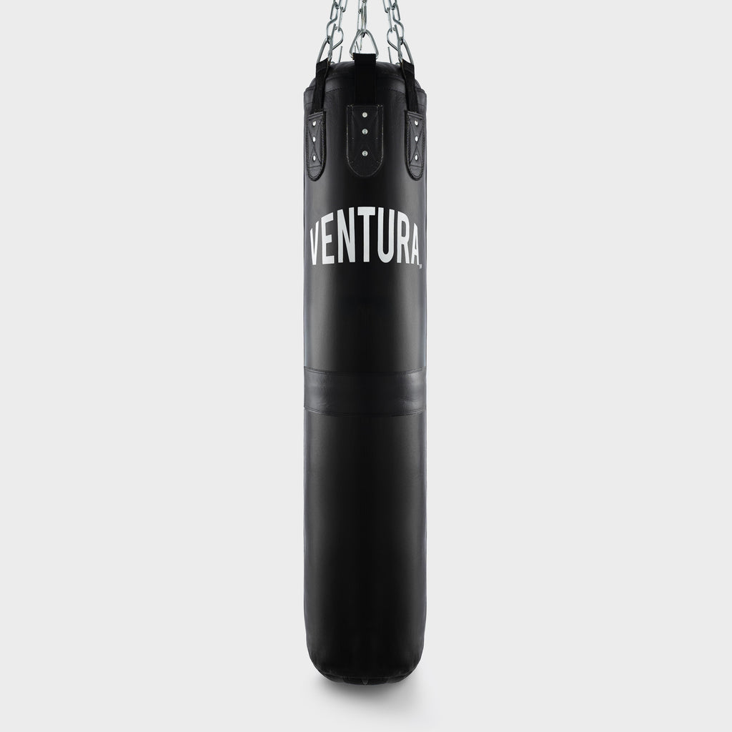 GENUINE LEATHER PUNCHING BAG BANANA BLACK - 180 cm, 45 kg 