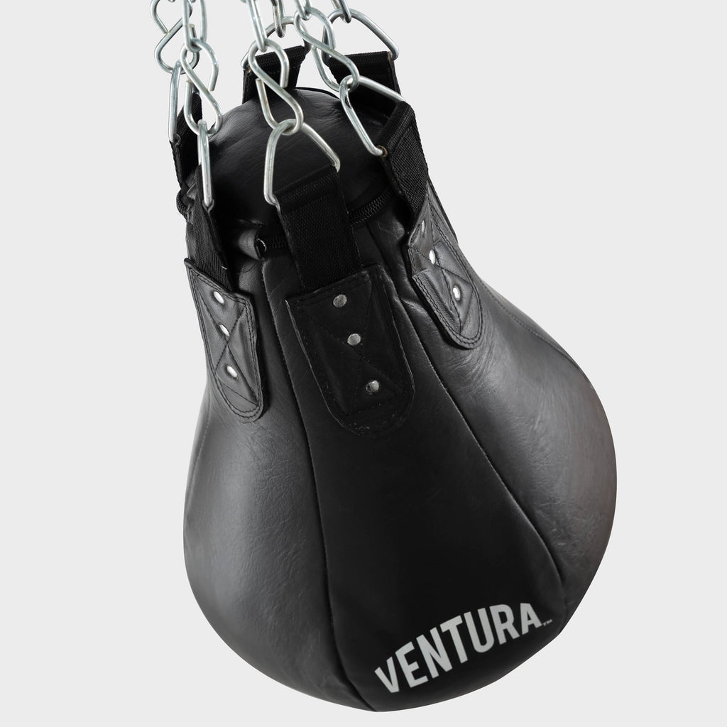 GENUINE LEATHER PUNCHING BAG BLACK - 70 cm, 25 kg