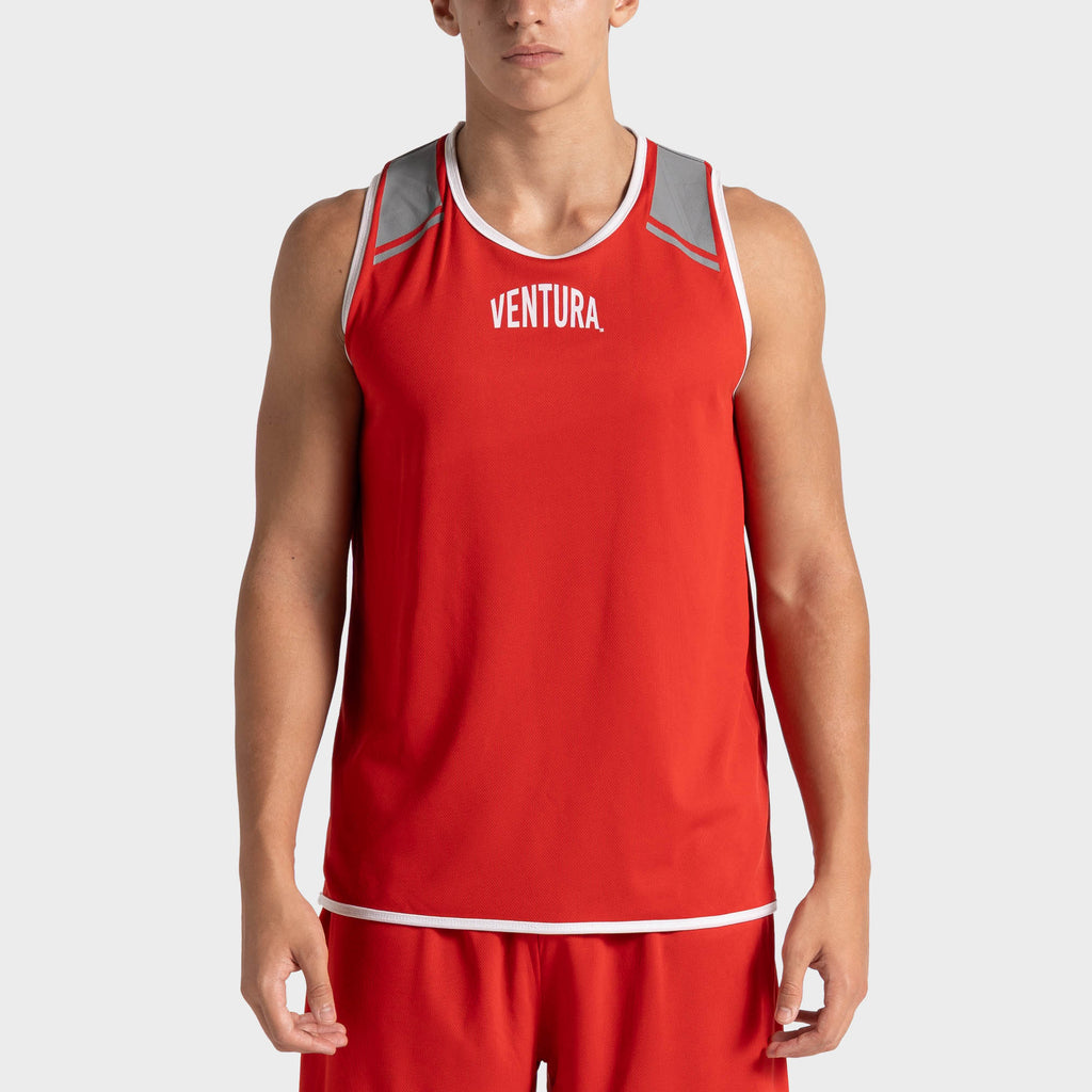 Reversible two-sided boxing singlet
