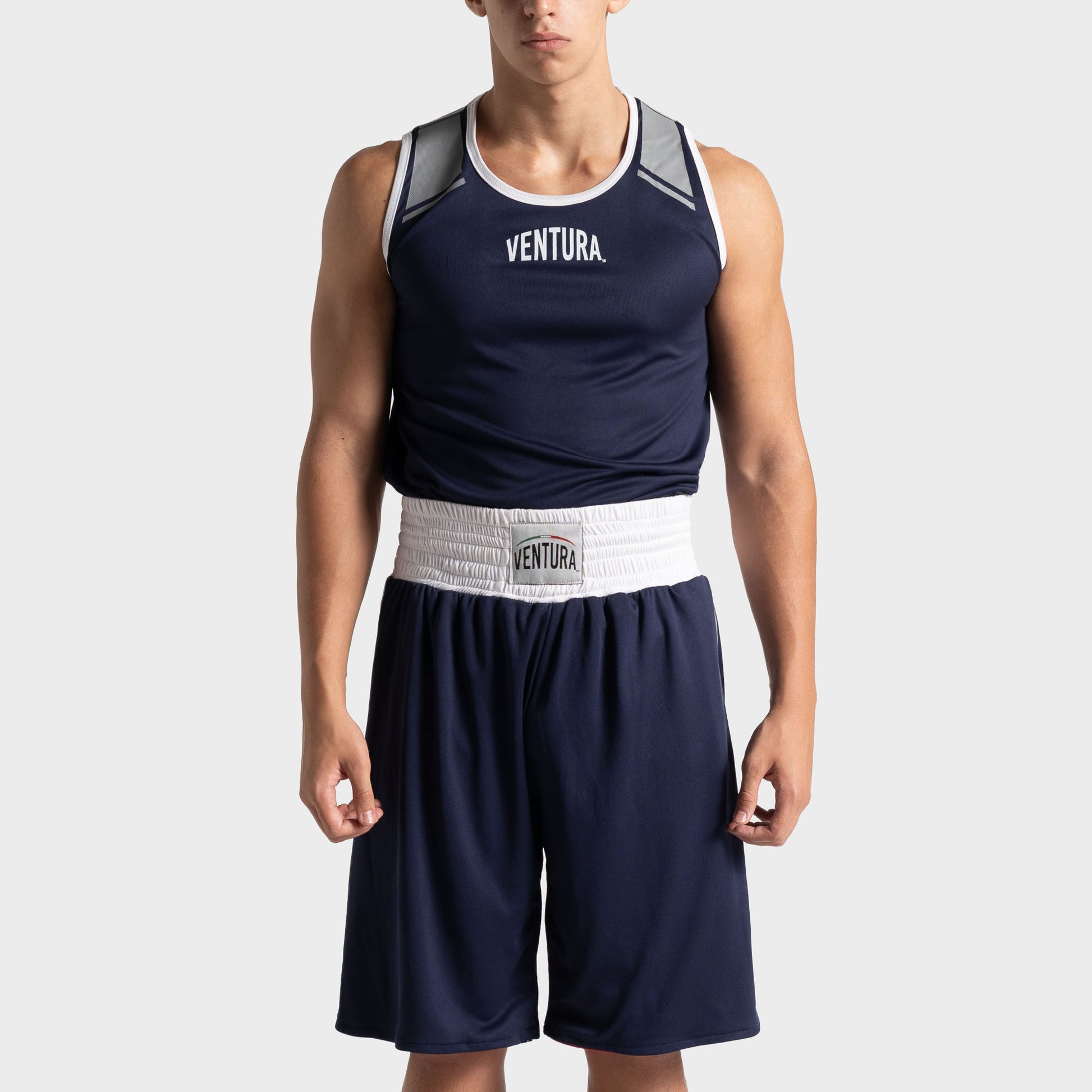 Set completo da boxe double face reversibile con canotta e pantaloncino