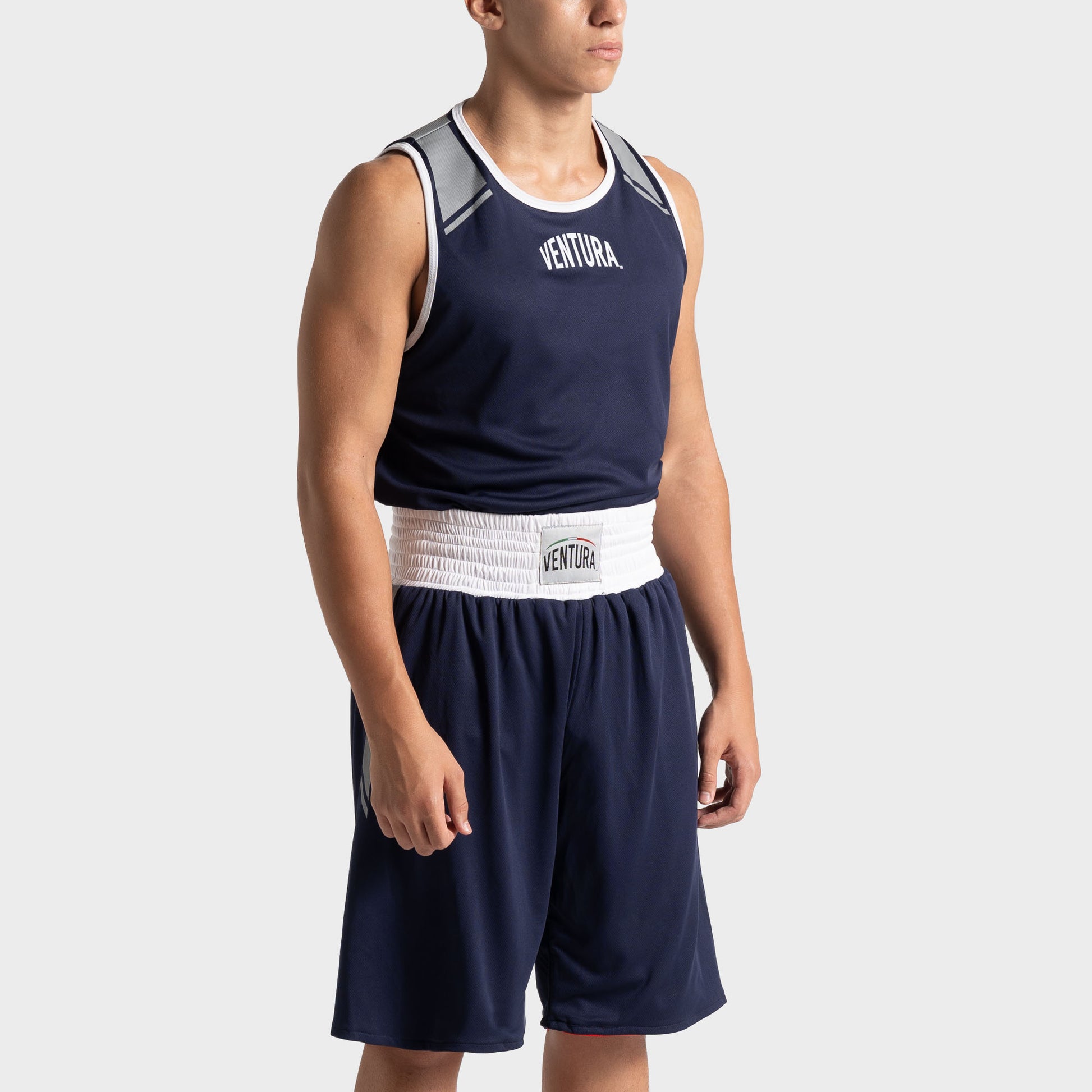 Set completo da boxe double face reversibile con canotta e pantaloncino