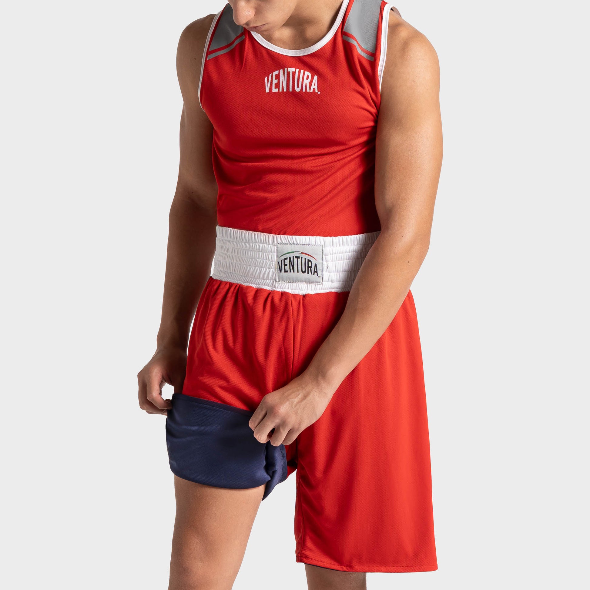 Set completo da boxe double face reversibile con canotta e pantaloncino