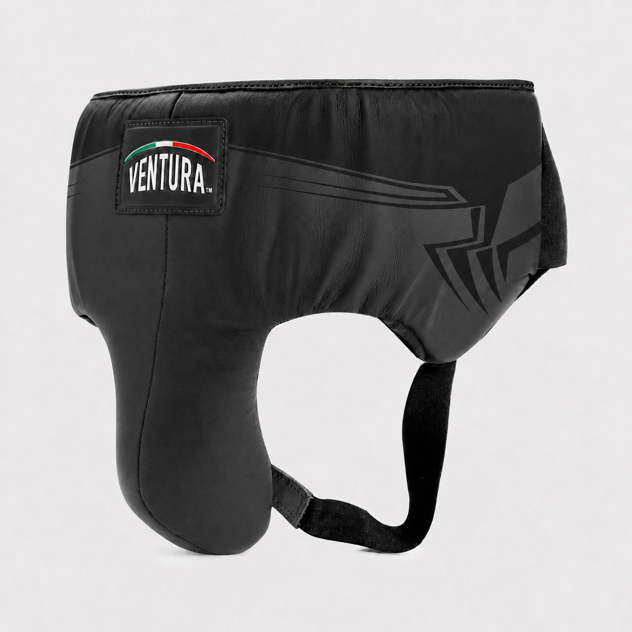 Conchiglia protettiva da boxe in vera pelle - arrow, nero opaco/nero lucido