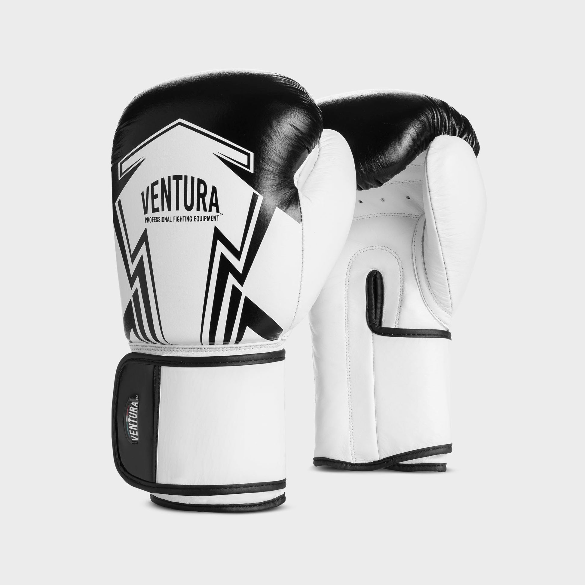 Guantoni da boxe in vera pelle - arrow, nero/bianco