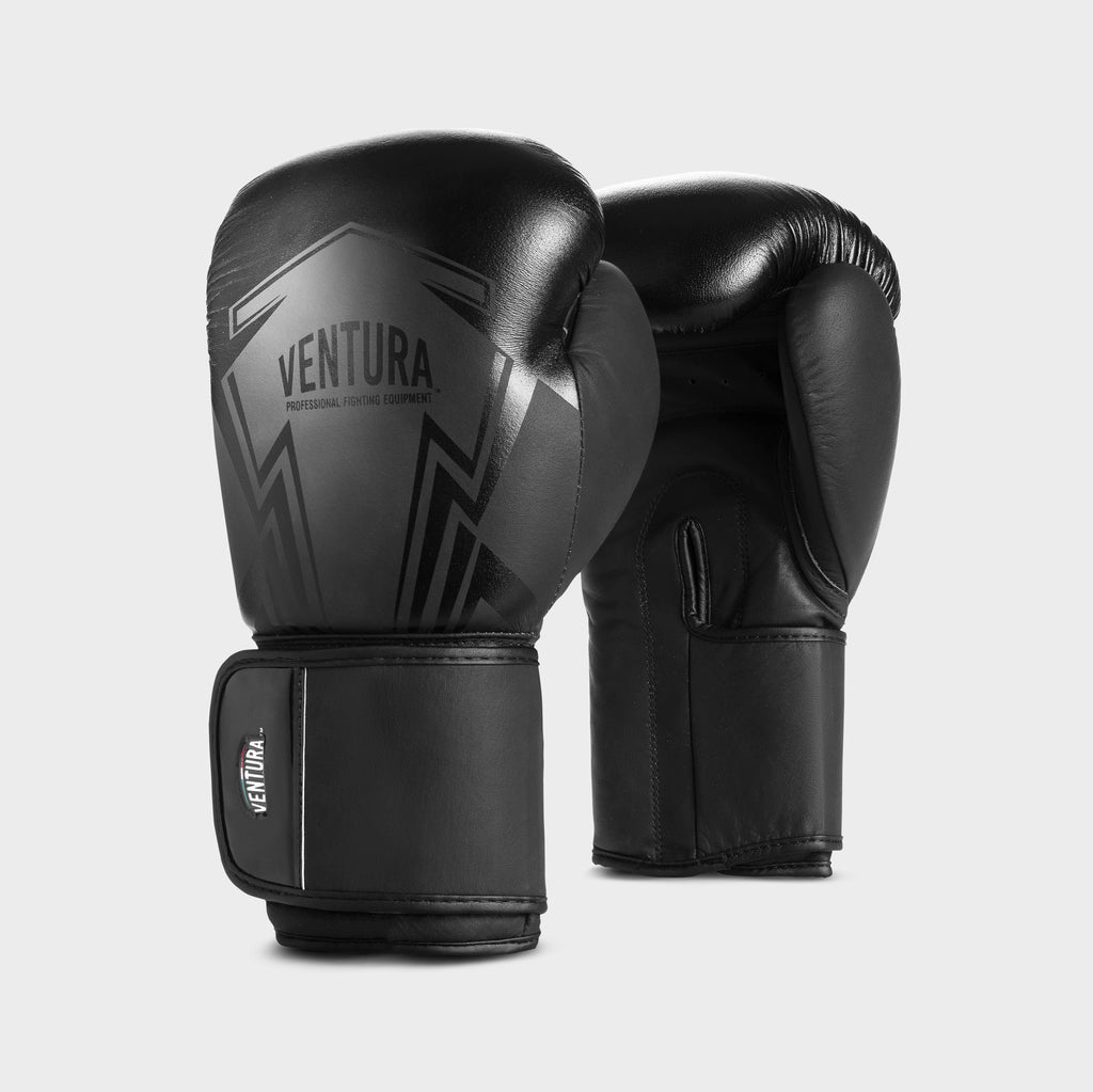 Guantoni da boxe in vera pelle - arrow, nero opaco/nero lucido