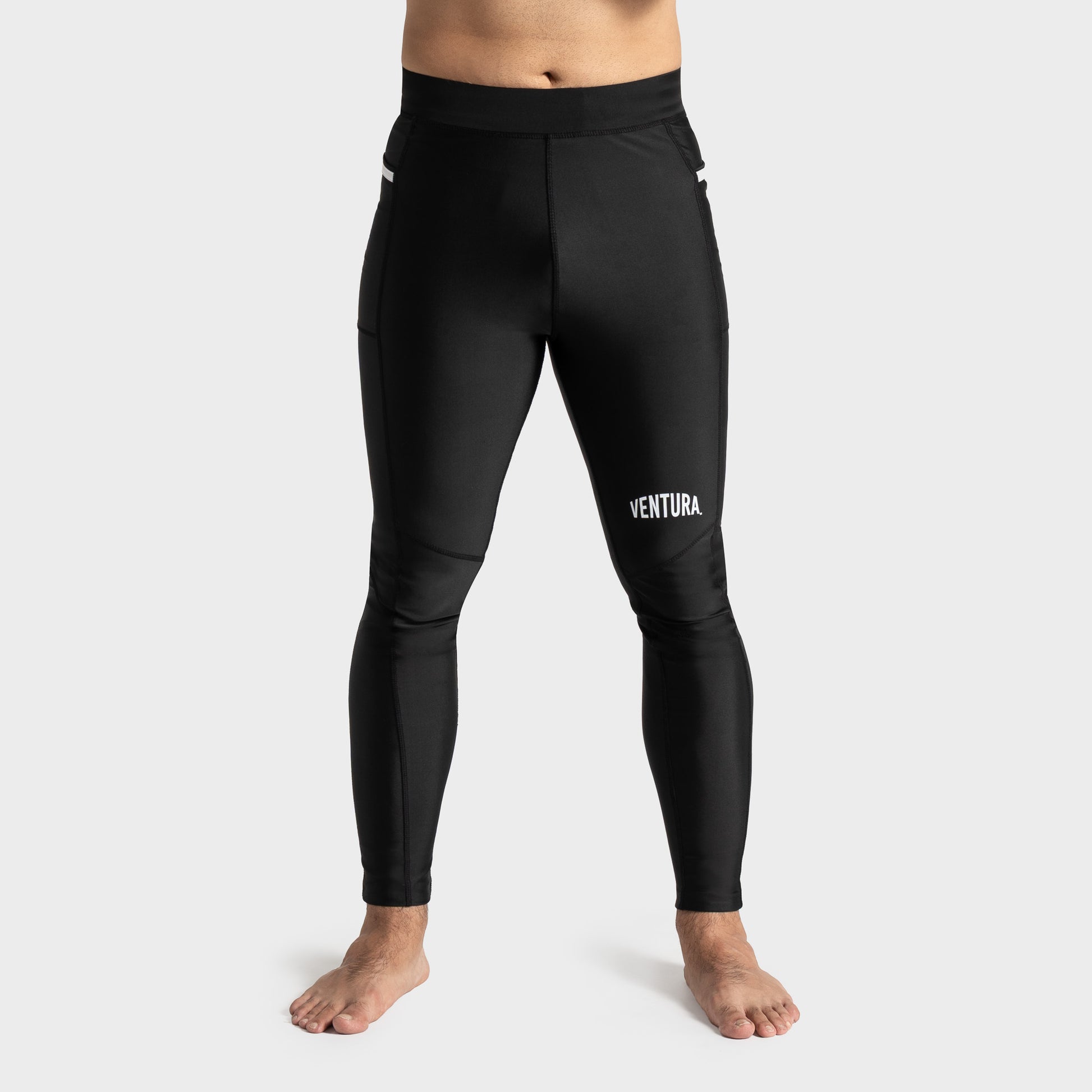 Kompressions Spats Leggings für MMA und BJJ - schwarz